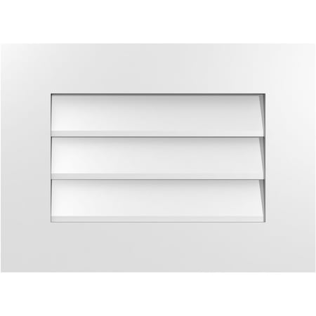 Ekena Millwork Vertical Surface Mount PVC Gable Vent: Non-Functional, w/ 3-1/2"W x 1"P Standard Frame, 22"W x 16"H GVPVE22X1601SN